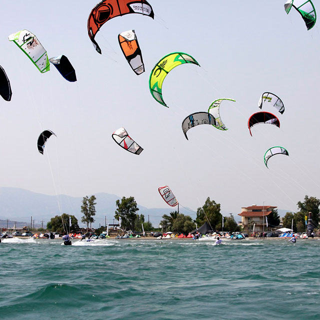 Kite Surfing in Kios