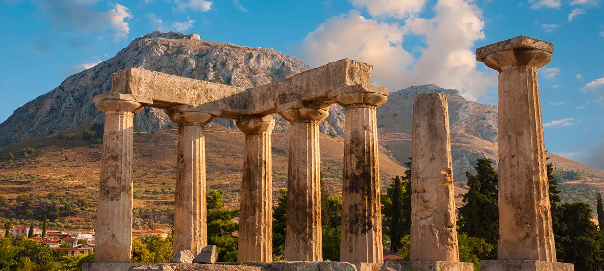 Ancient Apollo Temple Corinth